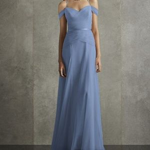 White by Vera Wang romantic sheer mesh gown